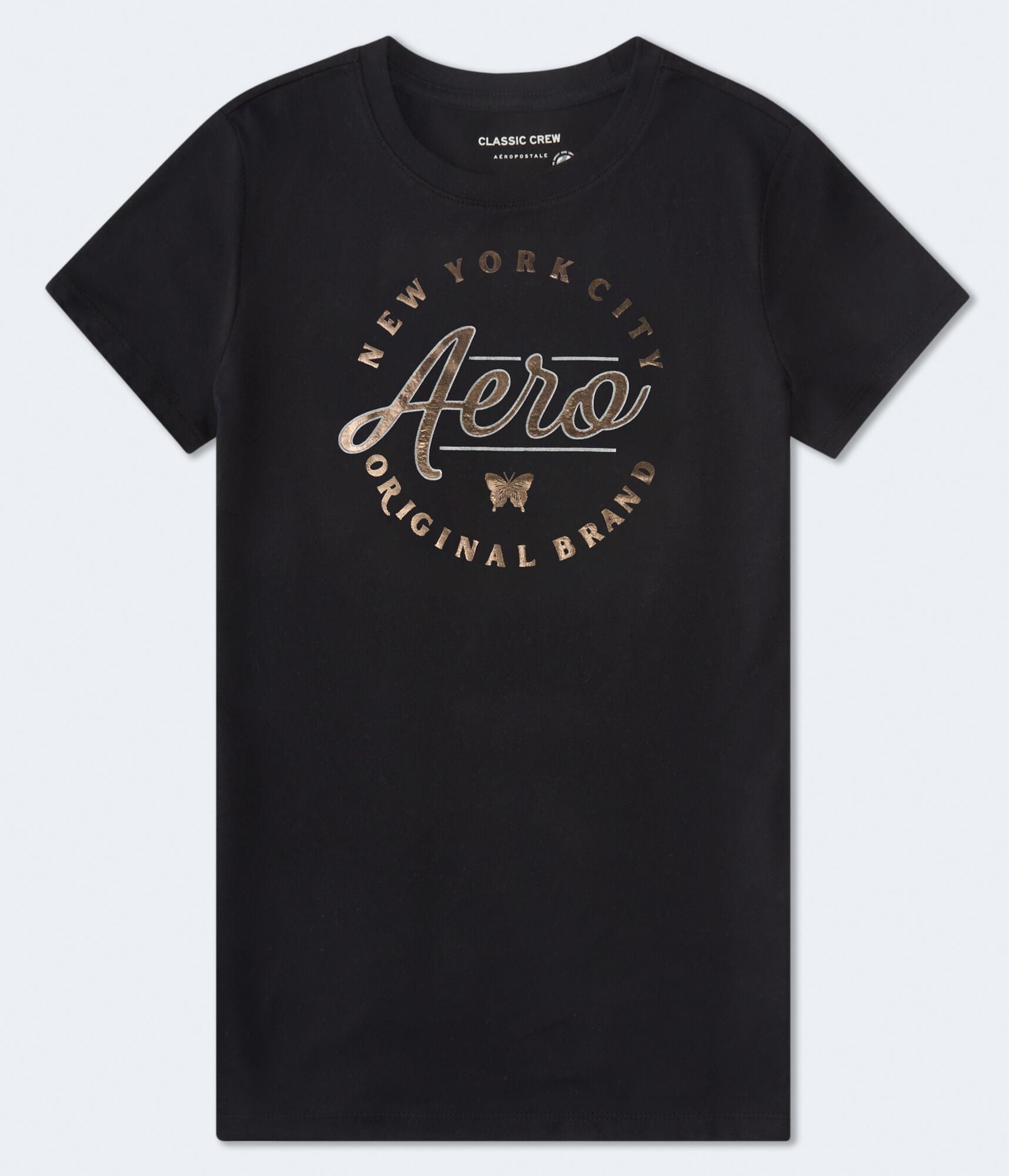 Aero Script Butterfly Foil Graphic Tee