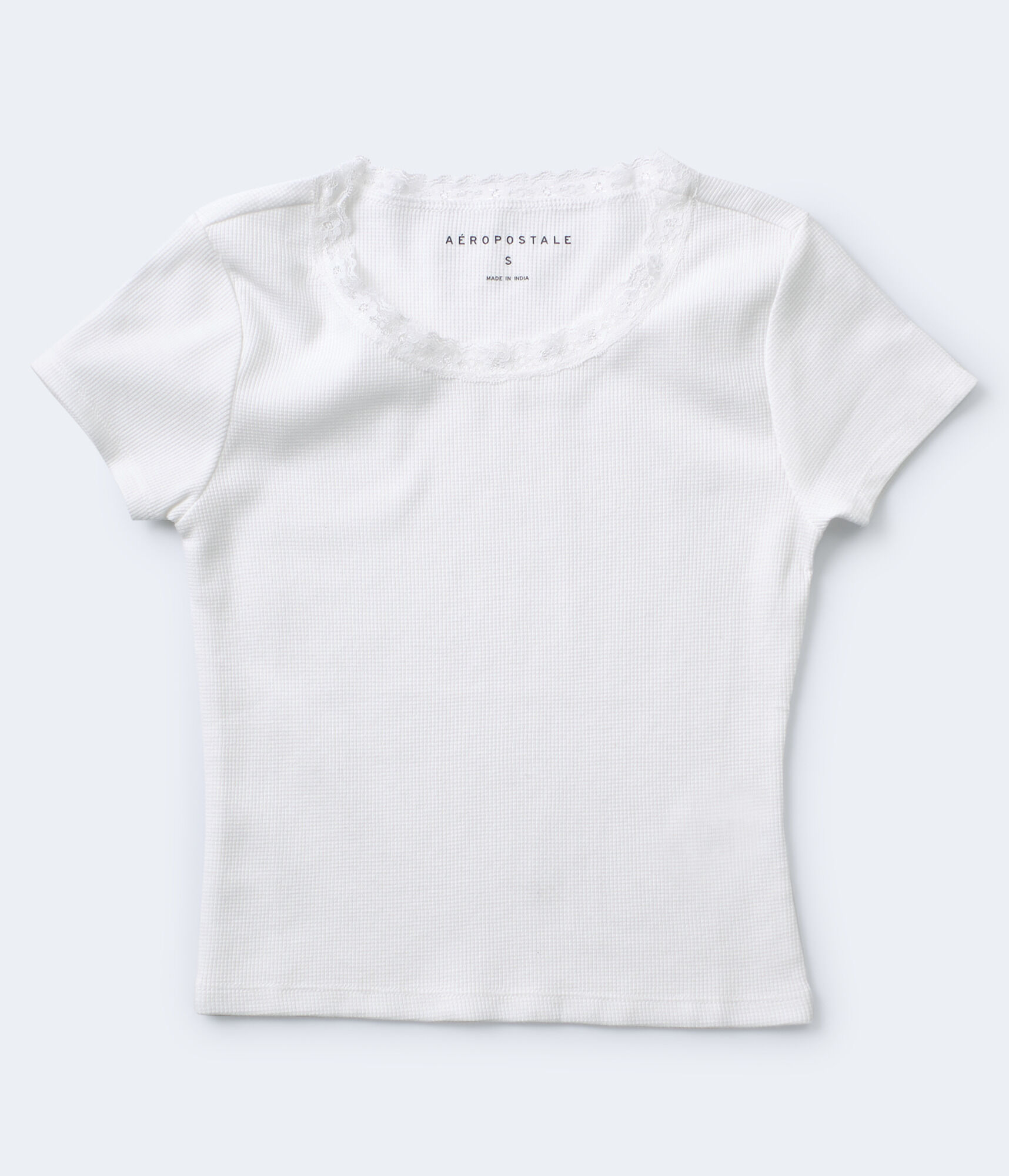 Waffle Knit Shrunken Tee