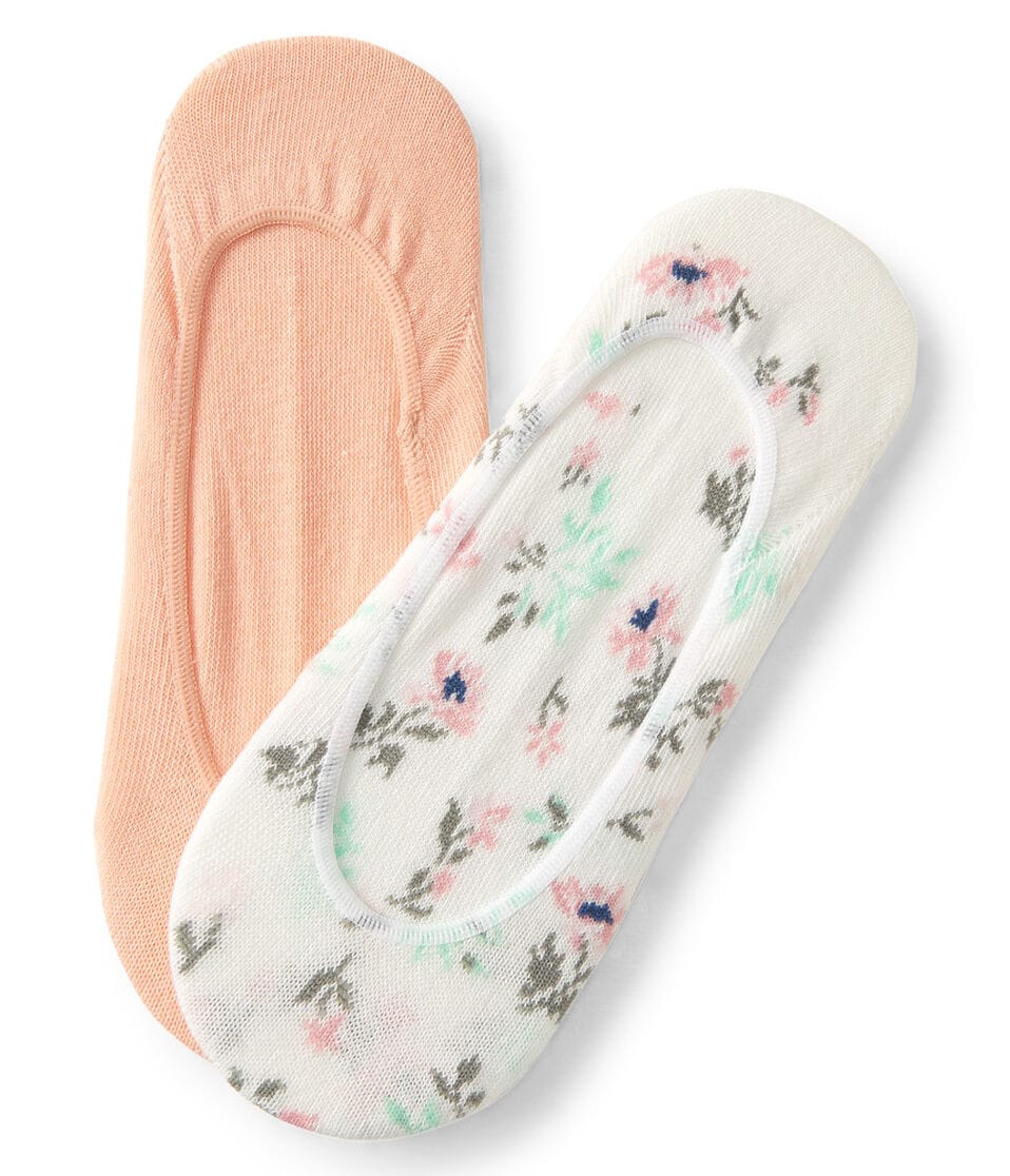 2-Pack Stripe & Space Dye No-Show Socks