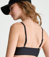 Ribbed Long-Line Bikini Top