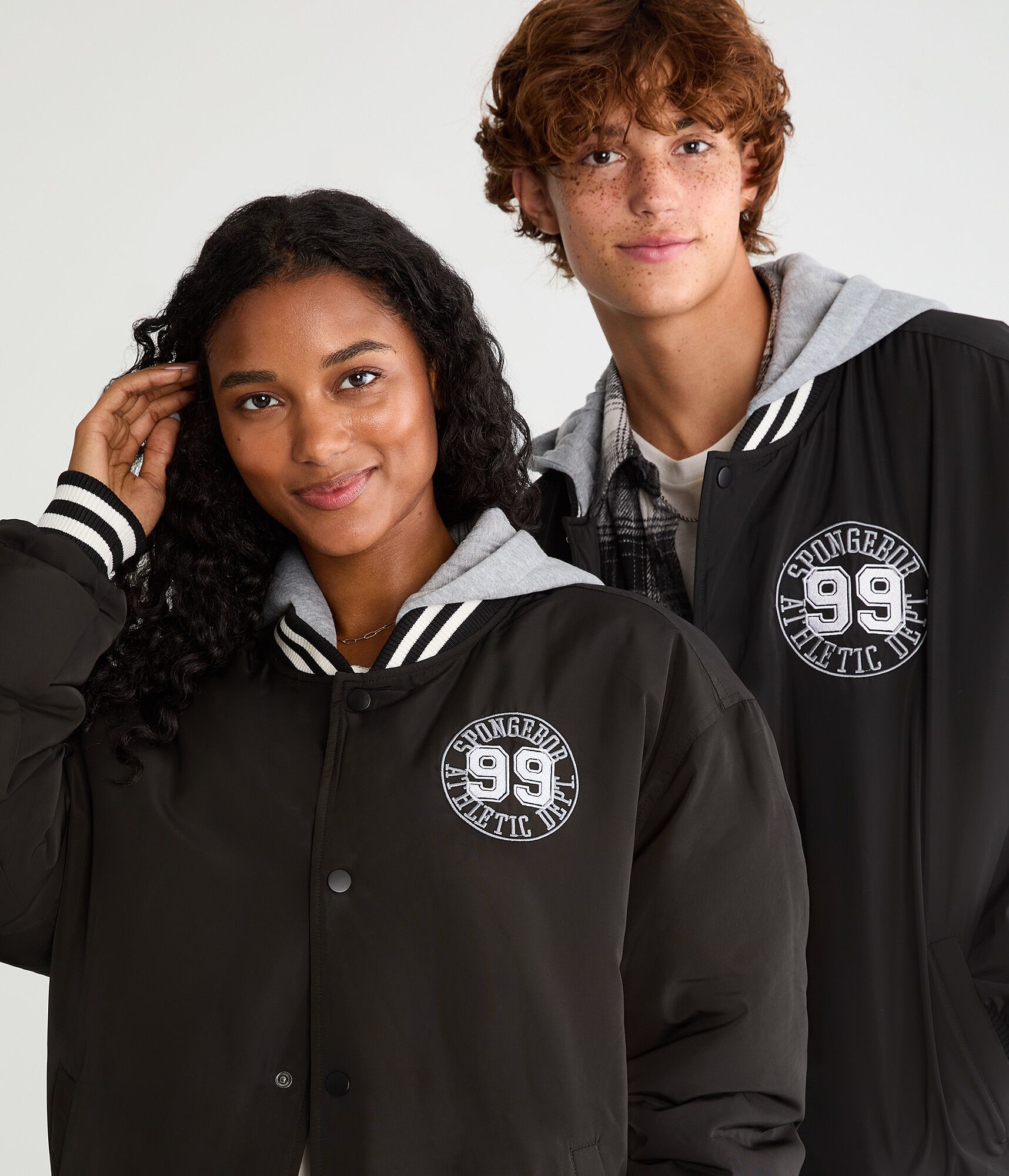 SpongeBob x Aero Athletic Dept Bomber Jacket