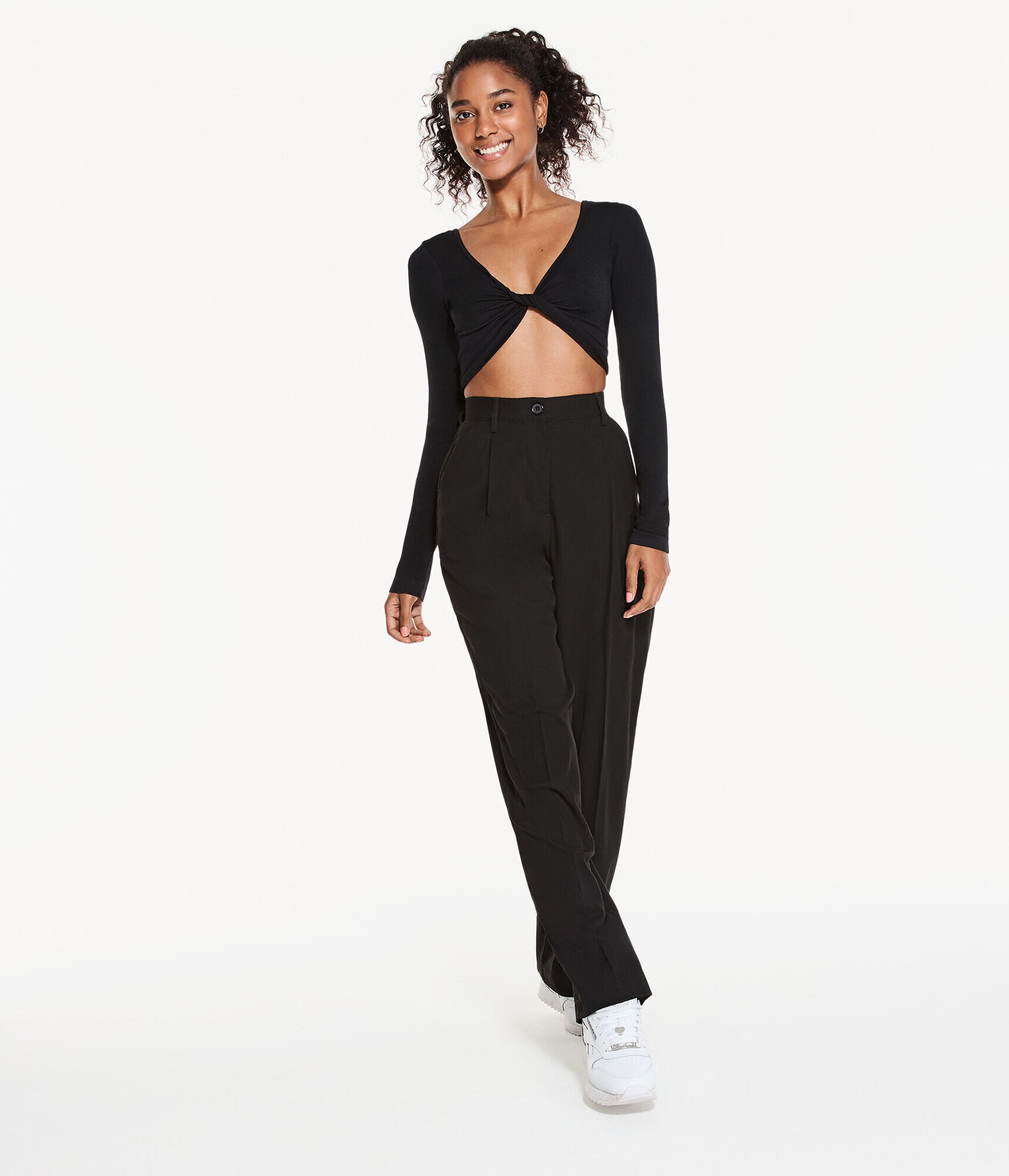 Long Sleeve Seamless Wear 3 Ways Crop Top