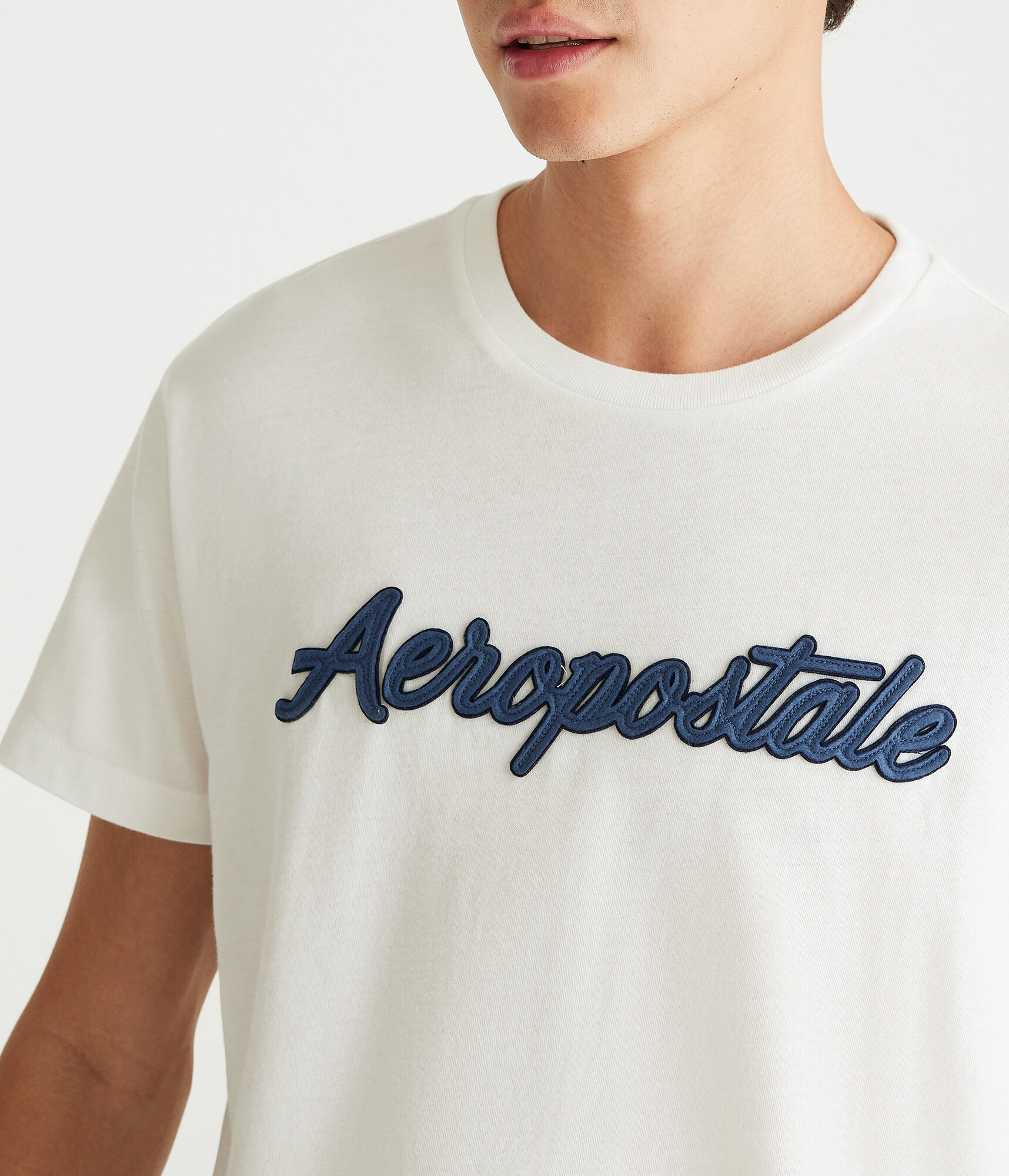 Aeropostale Script Logo Appliqu&eacute; Graphic Tee