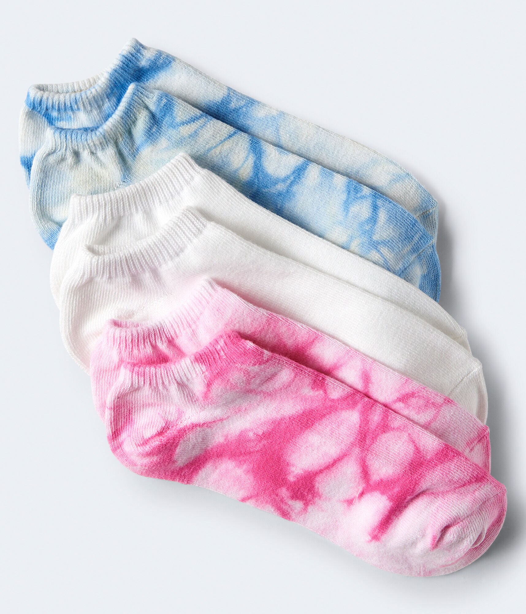 3-Pack Tie-Dye &amp; Solid Ankle Socks