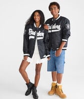 Las Vegas Raiders Satin Bomber Jacket