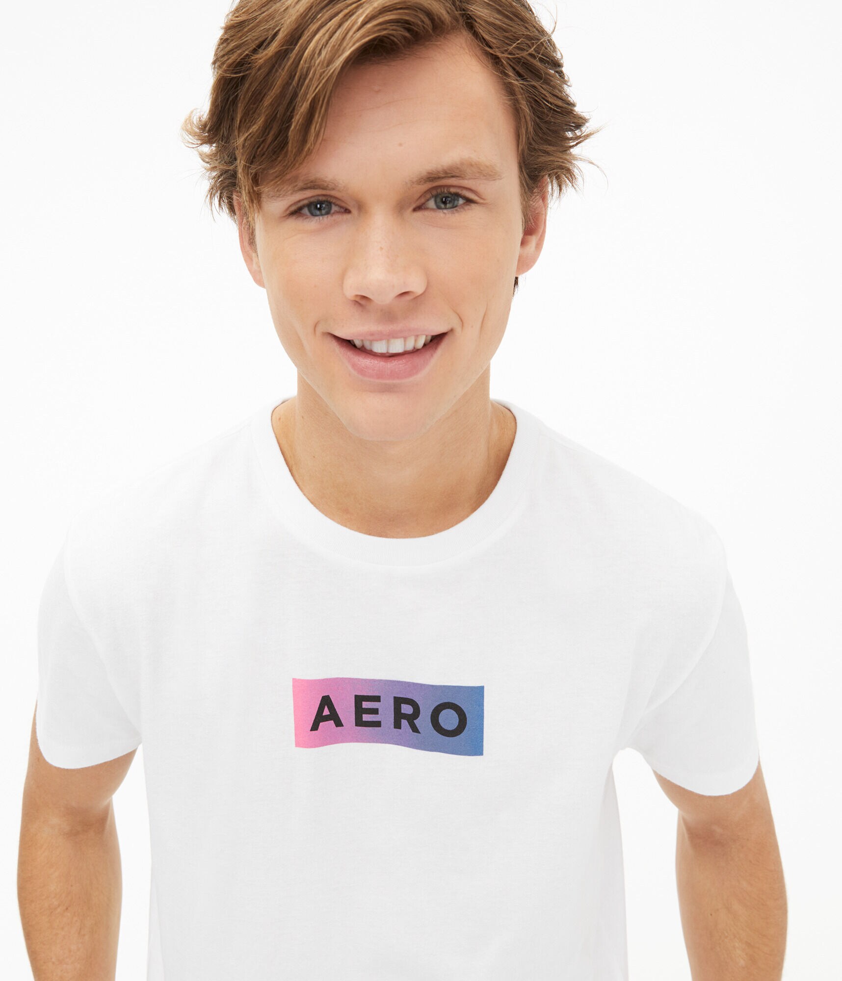 Ombr&eacute; Aero Box Logo Graphic Tee
