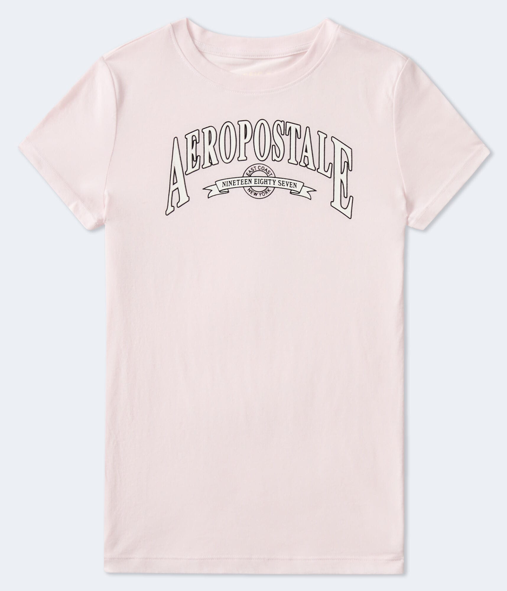 Aeropostale Arch Flocked Graphic Tee