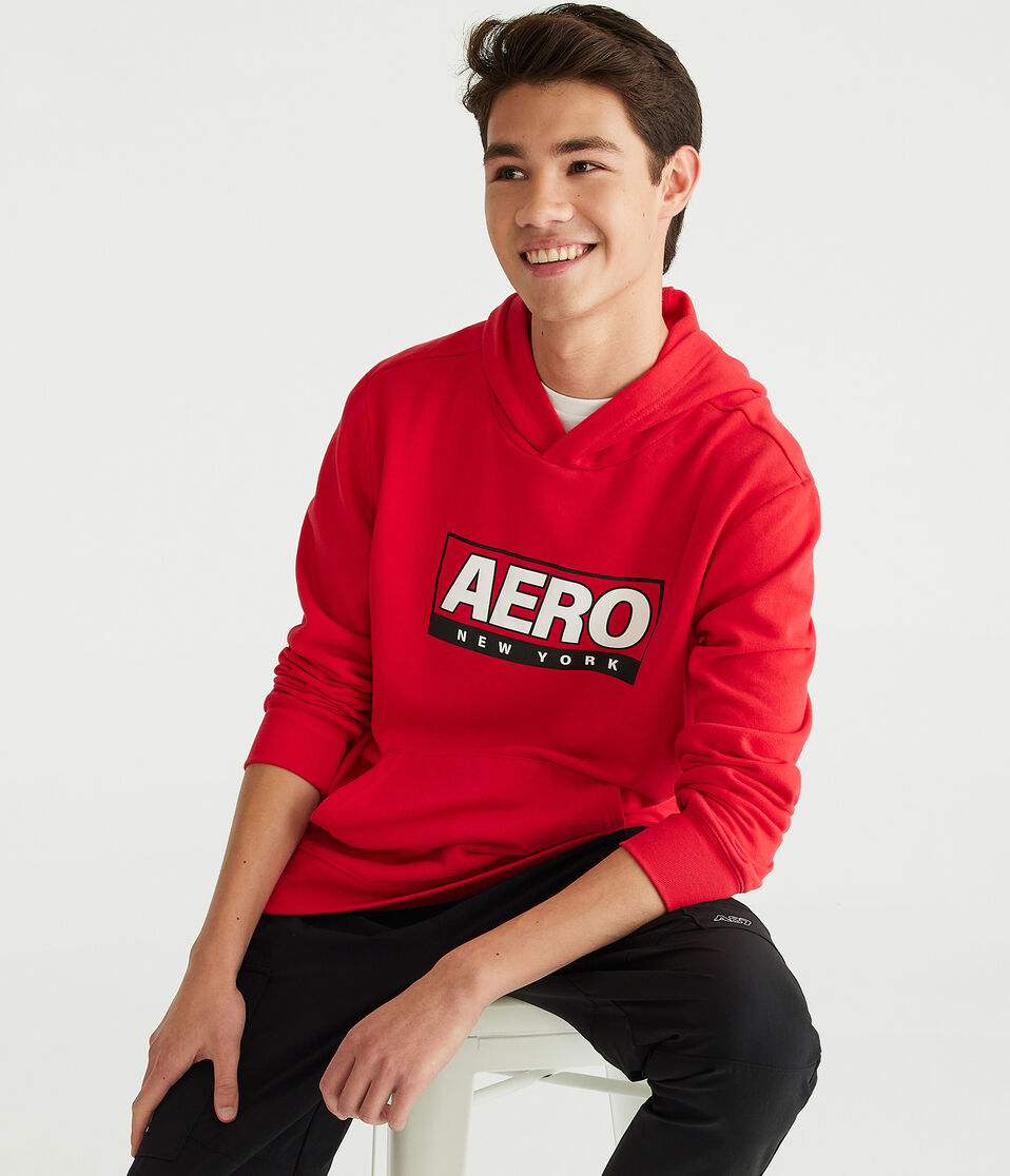 Aero New York Box Logo Pullover Hoodie
