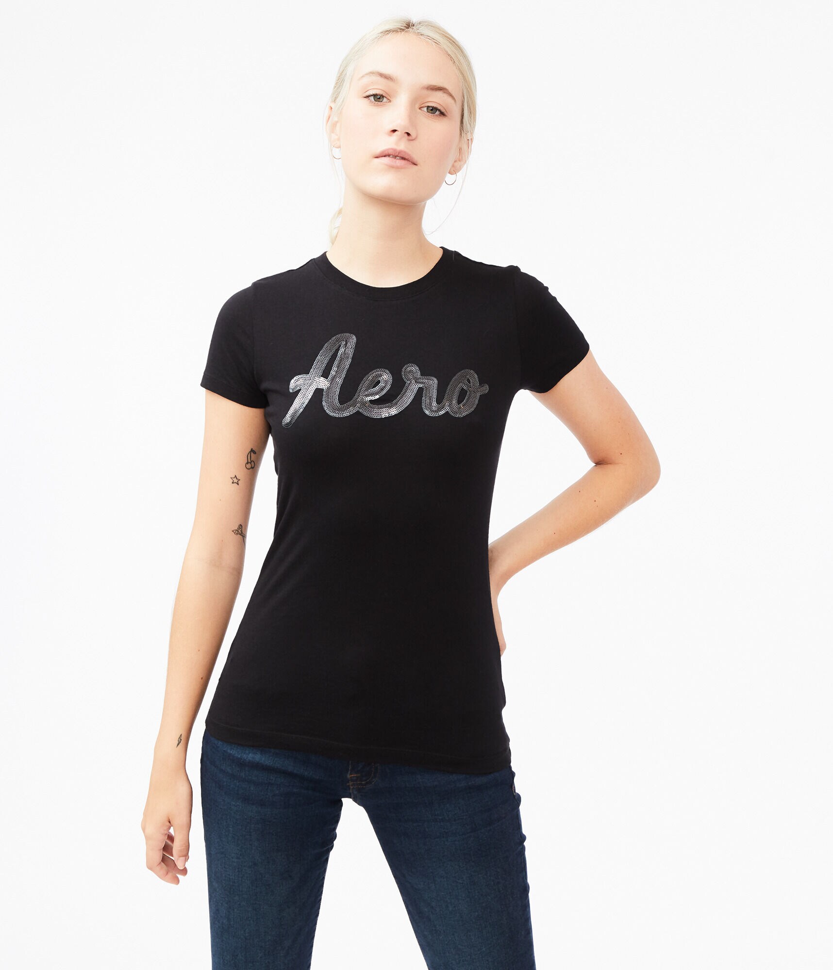 Sequin Aero Logo Graphic Tee