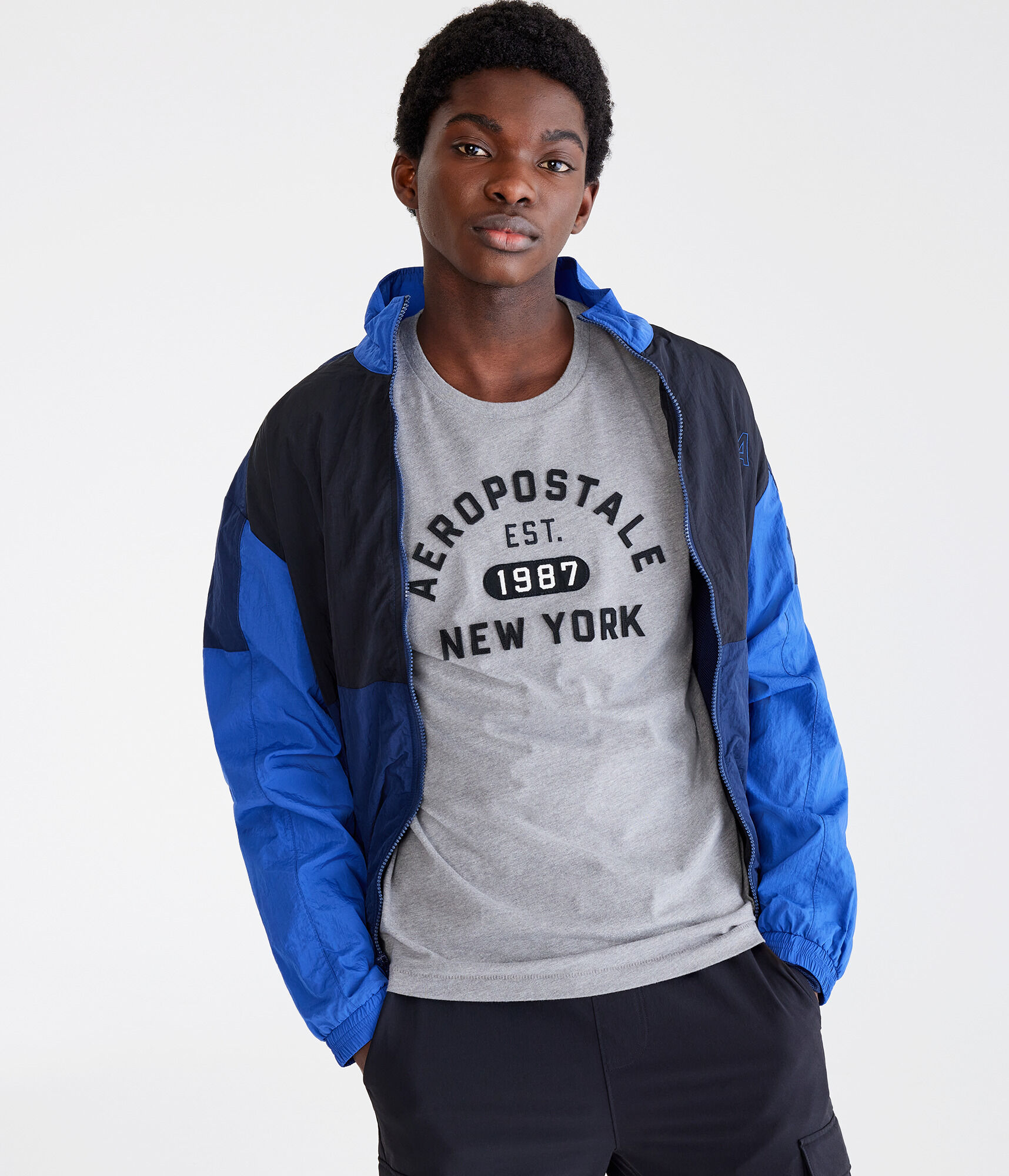 Aeropostale Arch Logo Appliqu&eacute; Graphic Tee