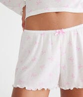 Printed Knit Sleep Shorts