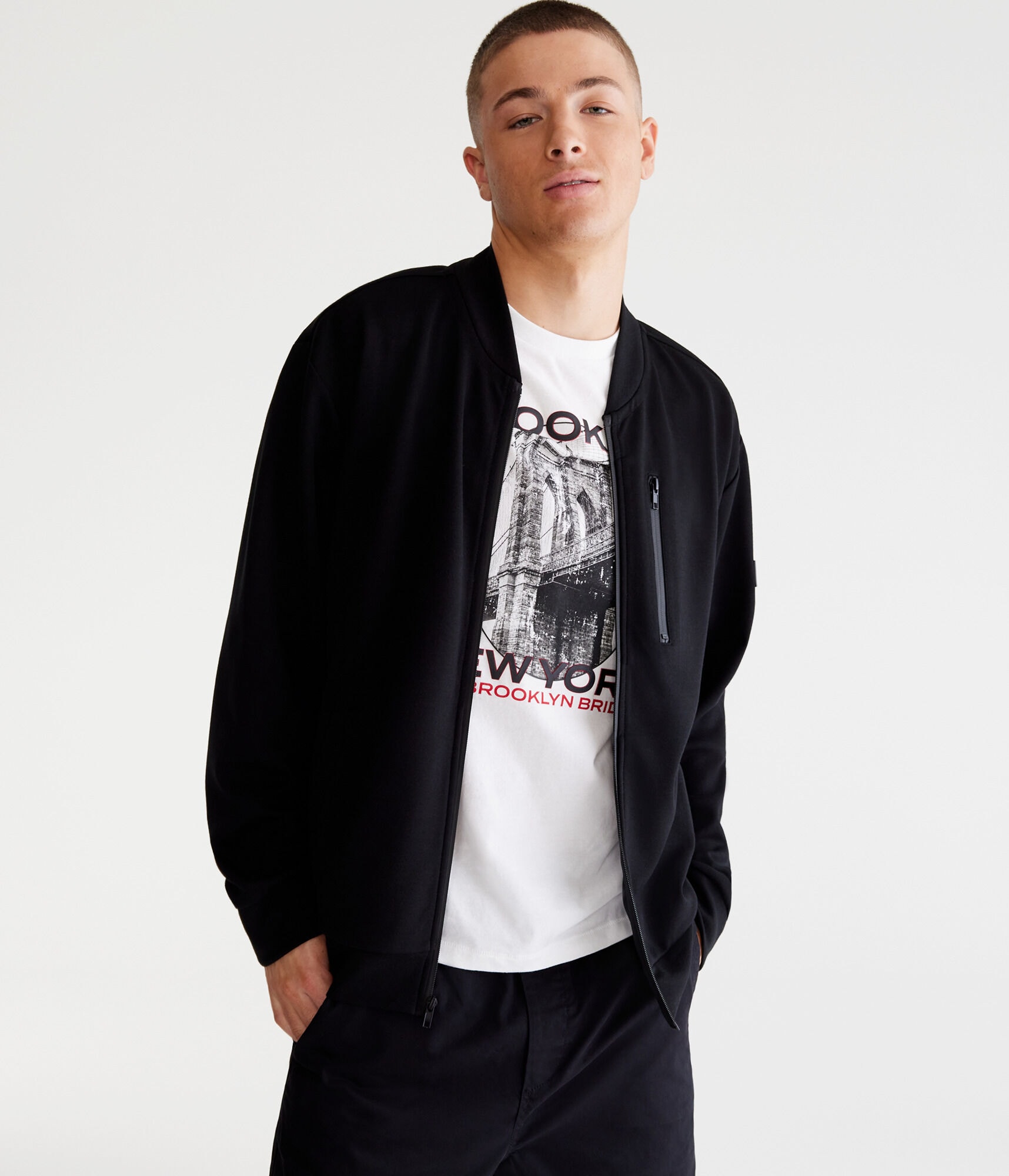 Aero MVMNT Tech Fleece Bomber Jacket