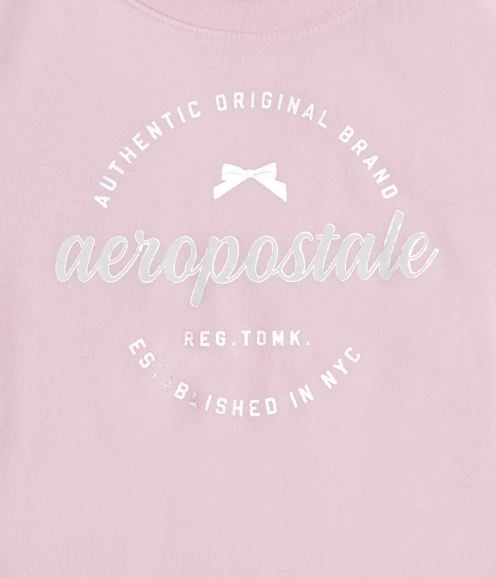 Aeropostale Bow Circle Foil Graphic Tee