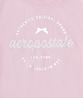 Aeropostale Bow Circle Foil Graphic Tee