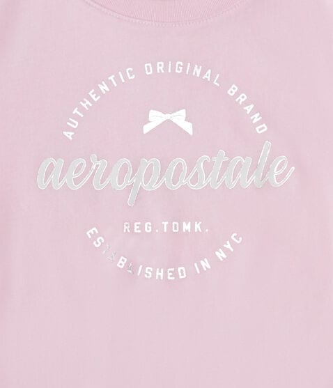 Aeropostale Bow Circle Foil Graphic Tee