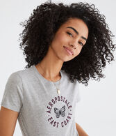 Aeropostale Circle Butterfly Graphic Tee