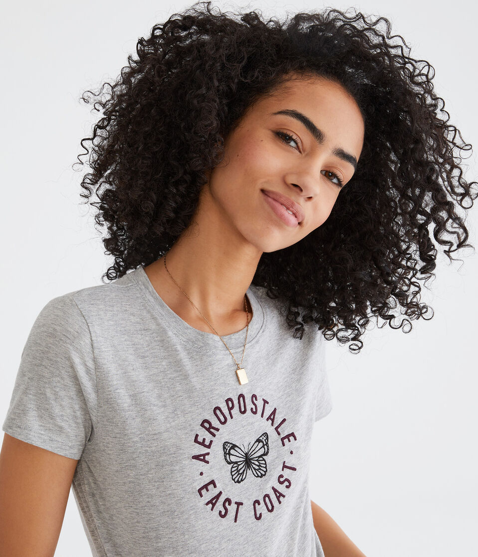 Aeropostale Circle Butterfly Graphic Tee
