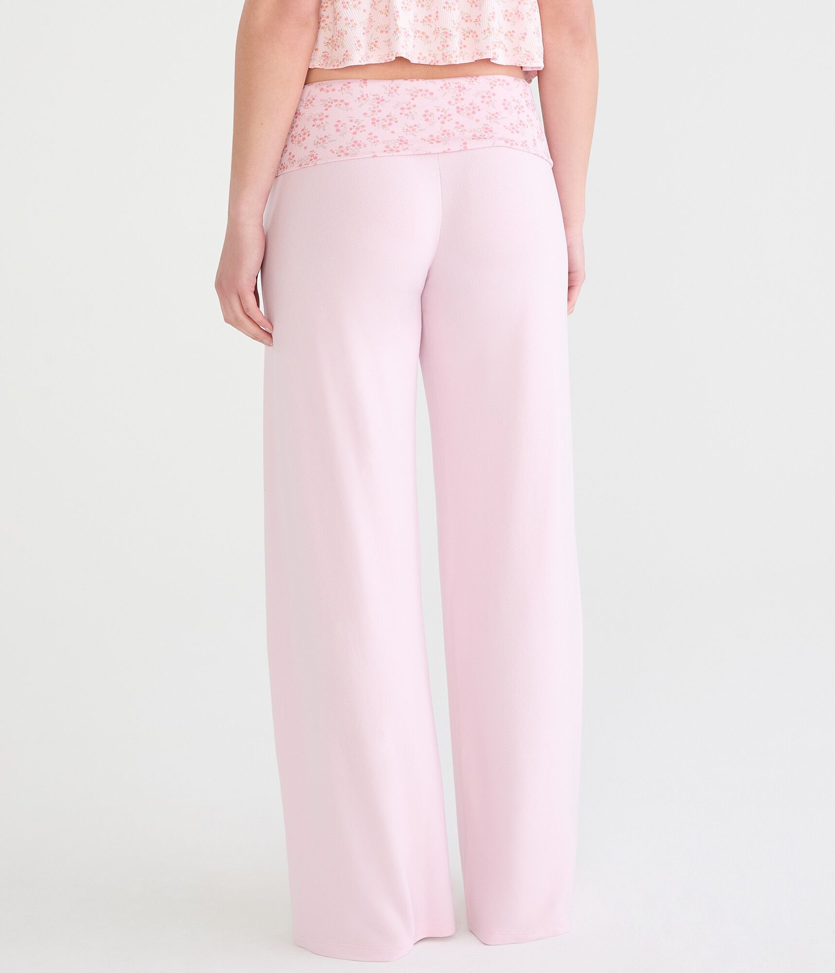 Floral Fold-Over Sleep Pants