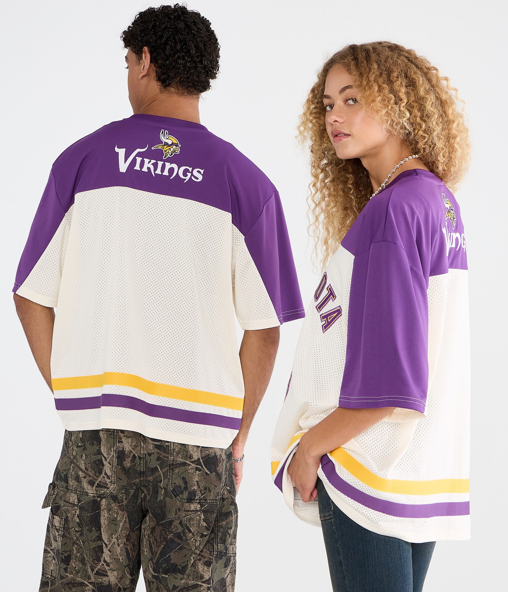 Minnesota Vikings Colorblock Mesh Top