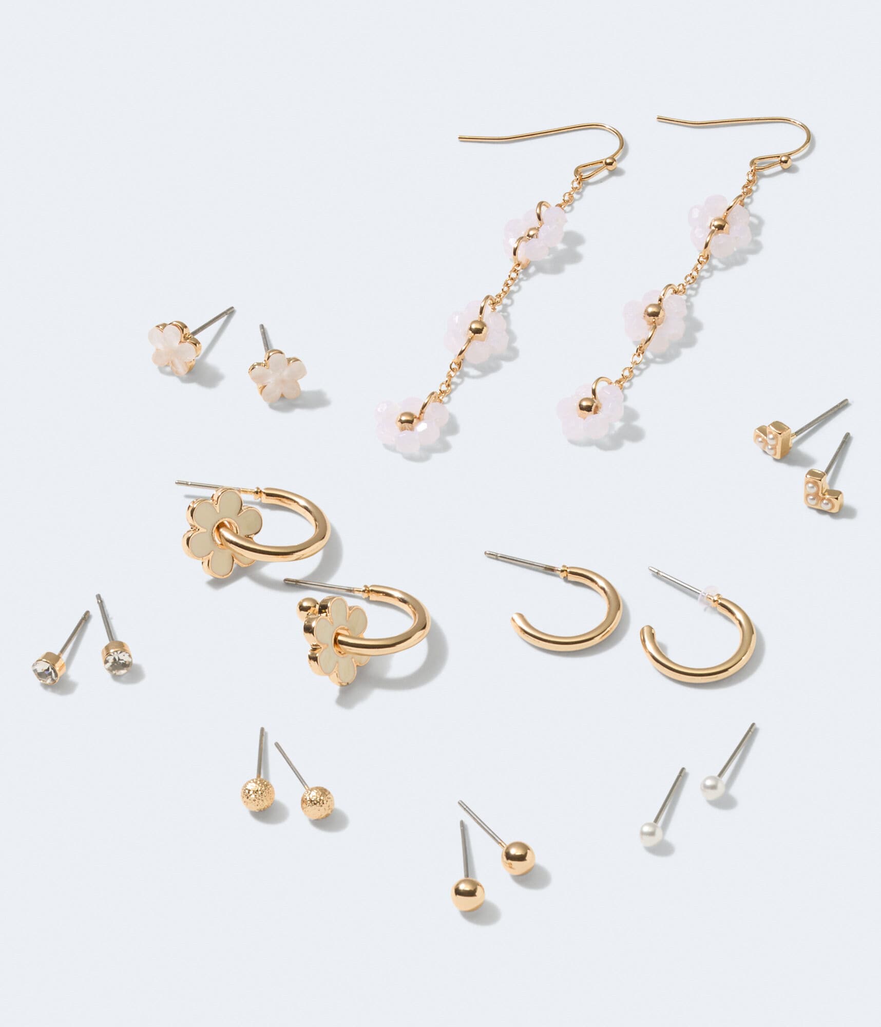 Floral &amp; Bead Earring 9-Pack