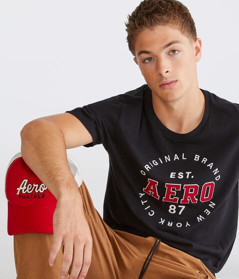 Aero Circle Logo Appliqué Graphic Tee Aero Circle Logo Appliqué Graphic Tee