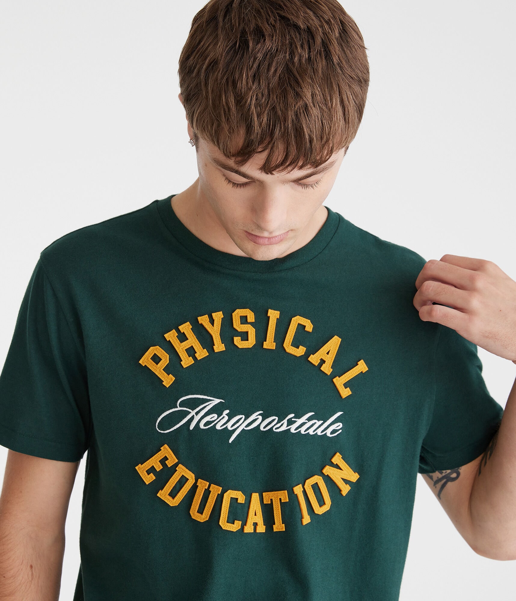 Aeropostale Physical Education Appliqué Graphic Tee