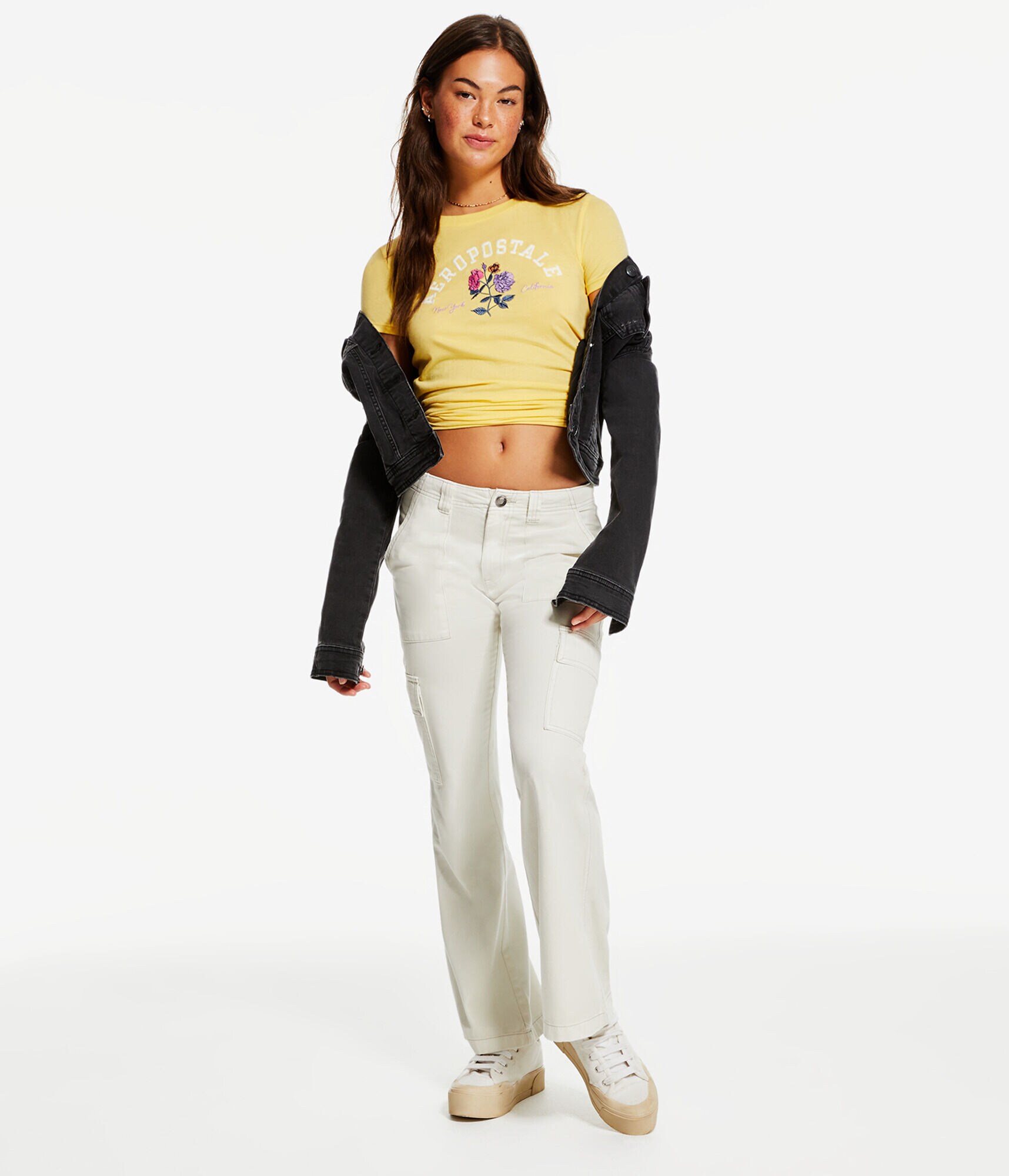 Aeropostale Arch Floral Graphic Tee