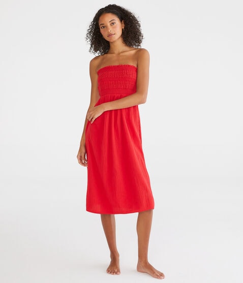 Solid Strapless Convertible Dress Solid Strapless Convertible Dress