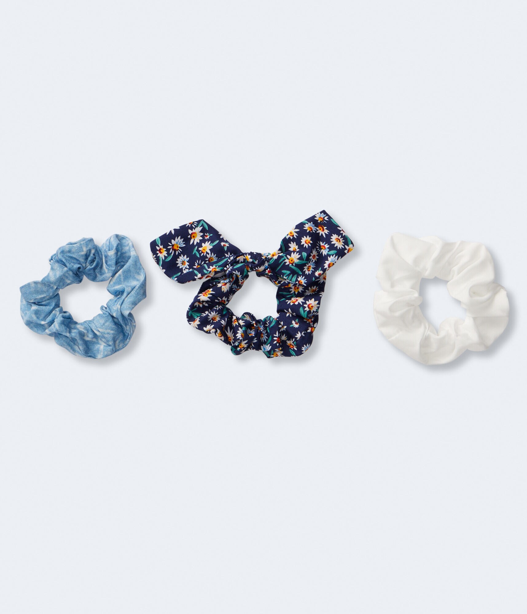 Floral Bow Scrunchie 3-Pack