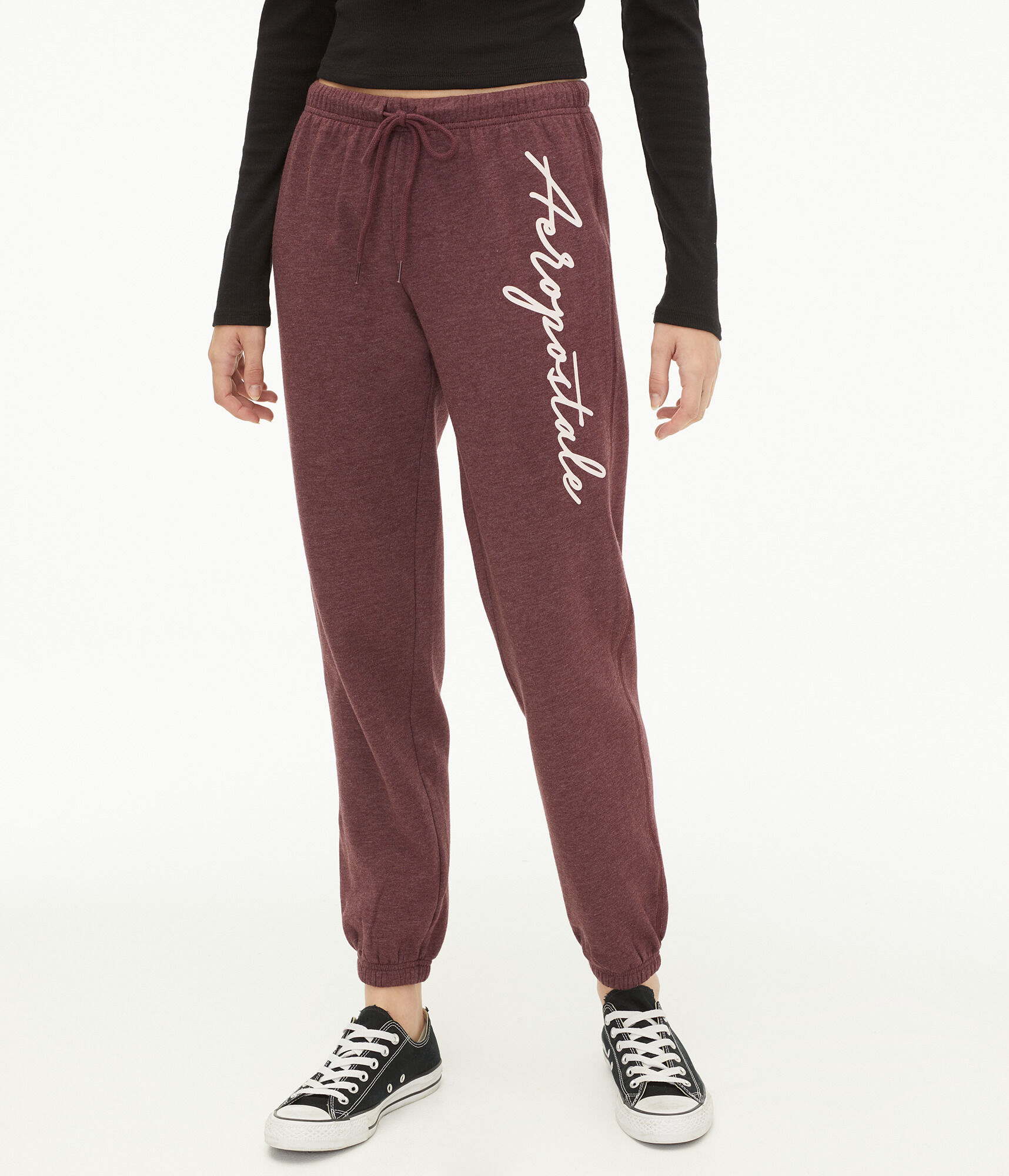 Aeropostale Script Logo Cinched Sweatpants