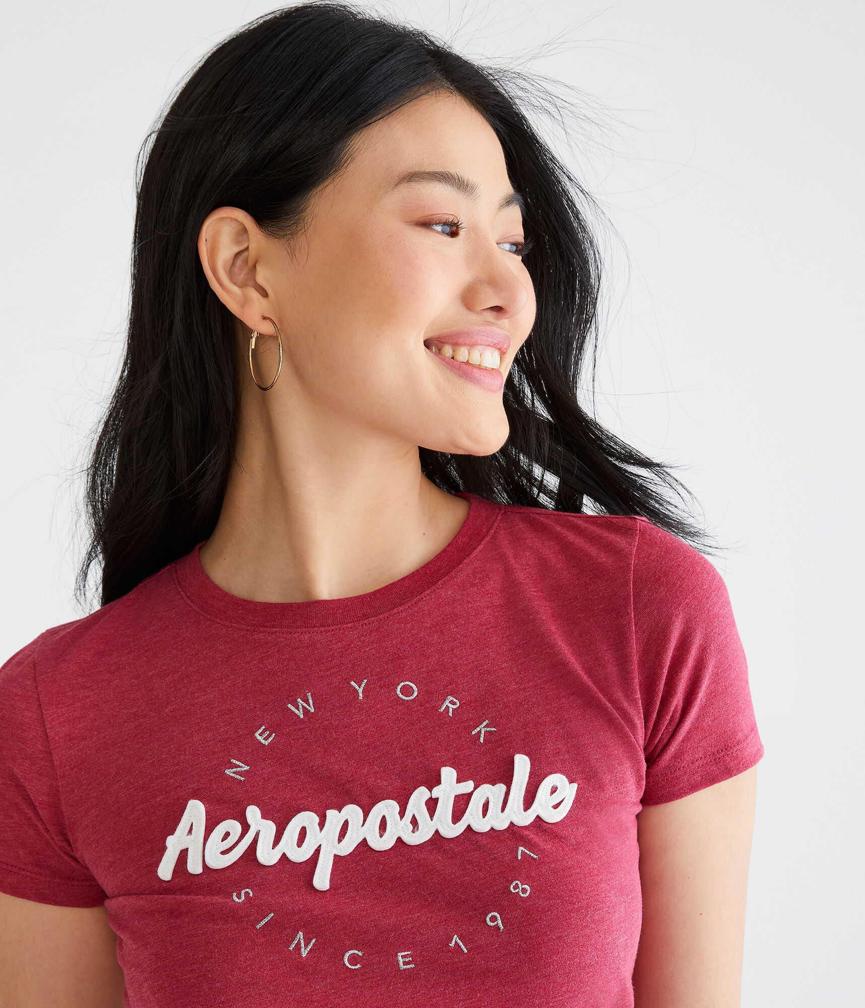 Aeropostale Script Appliqu&eacute; Graphic Tee