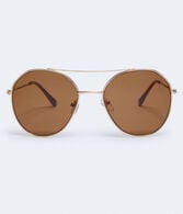 Rounded Geometric Top-Bar Sunglasses