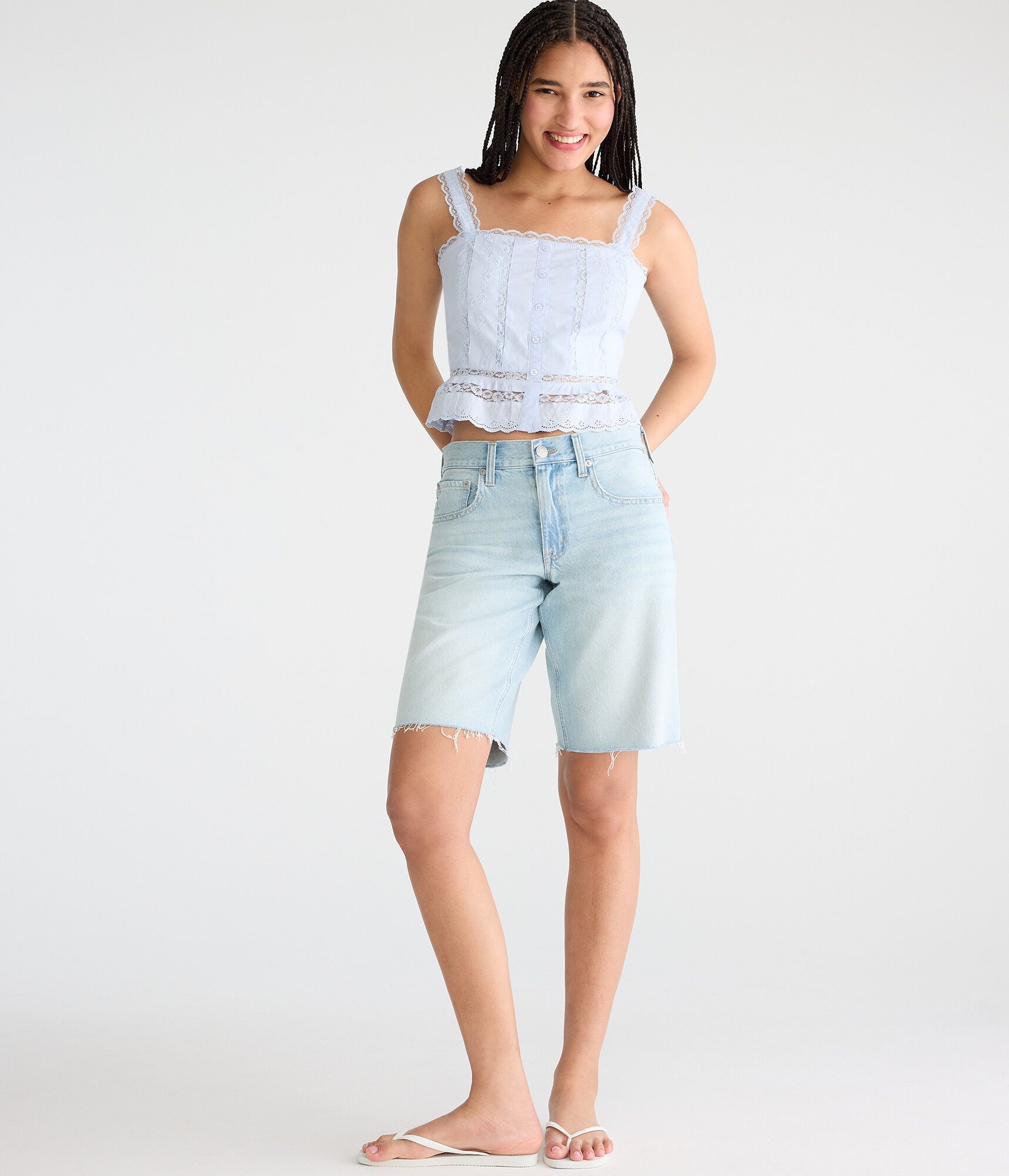 Floral Lace Cropped Peplum Top