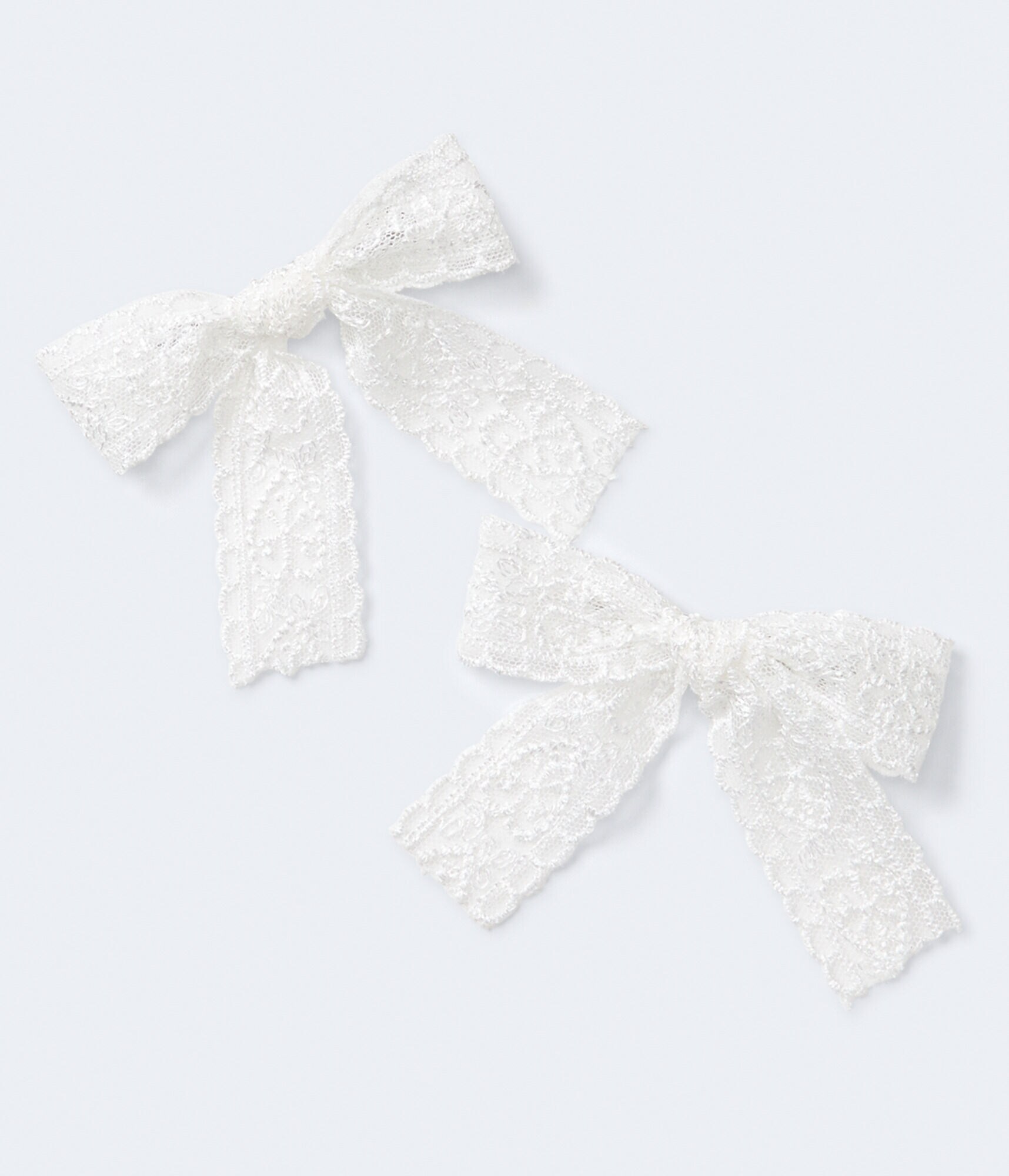 Lace Short Bow Hair Clip 2-Pack