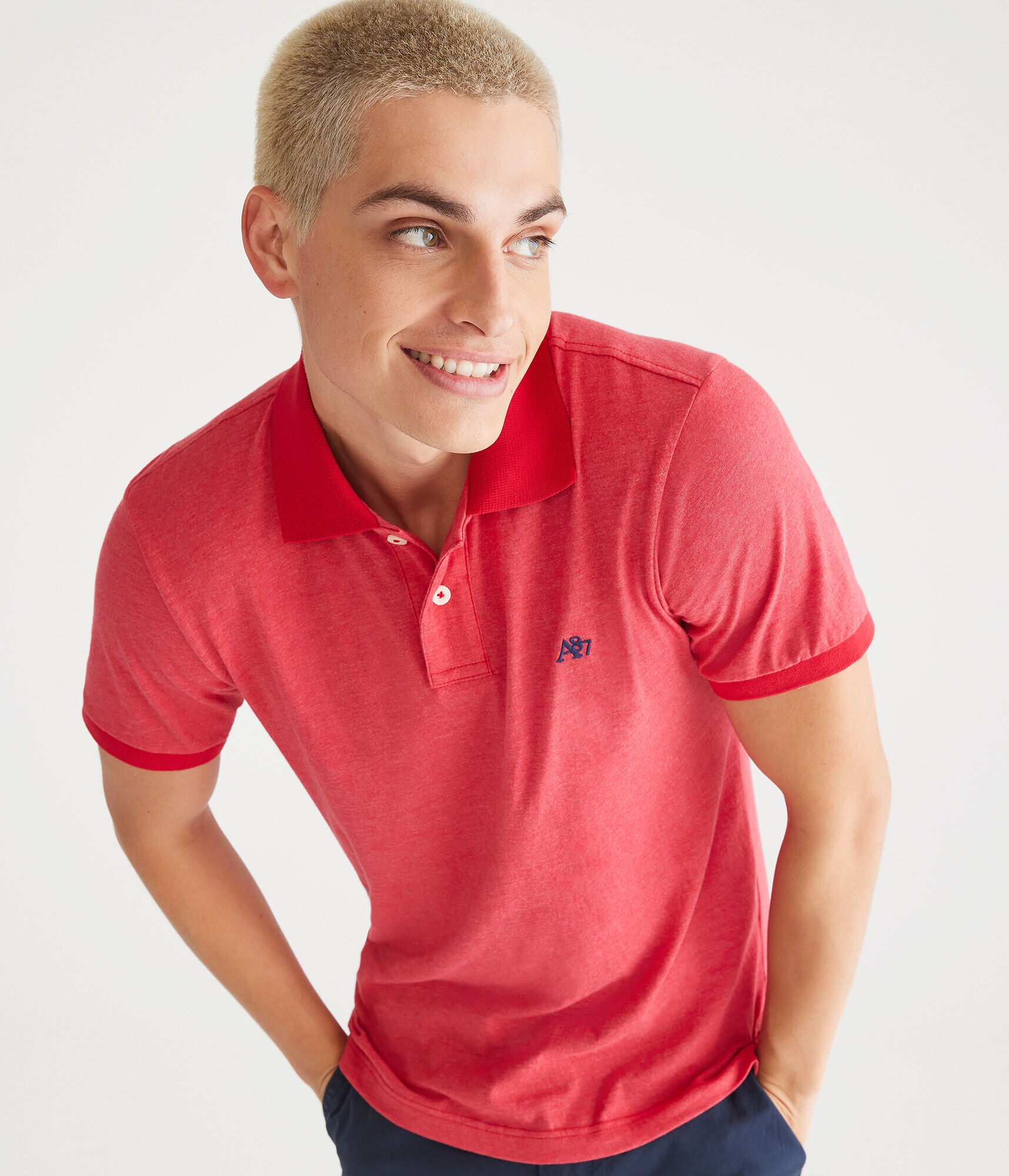 A87 Solid Jersey Polo