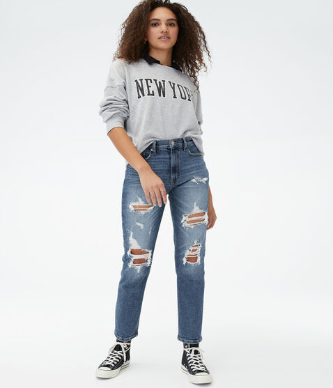 High-Rise Stretch Mom Jean