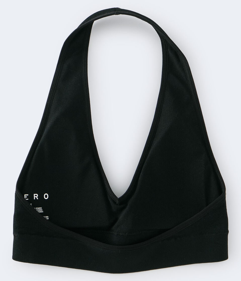 Ribbed Seamless Halter Bralette