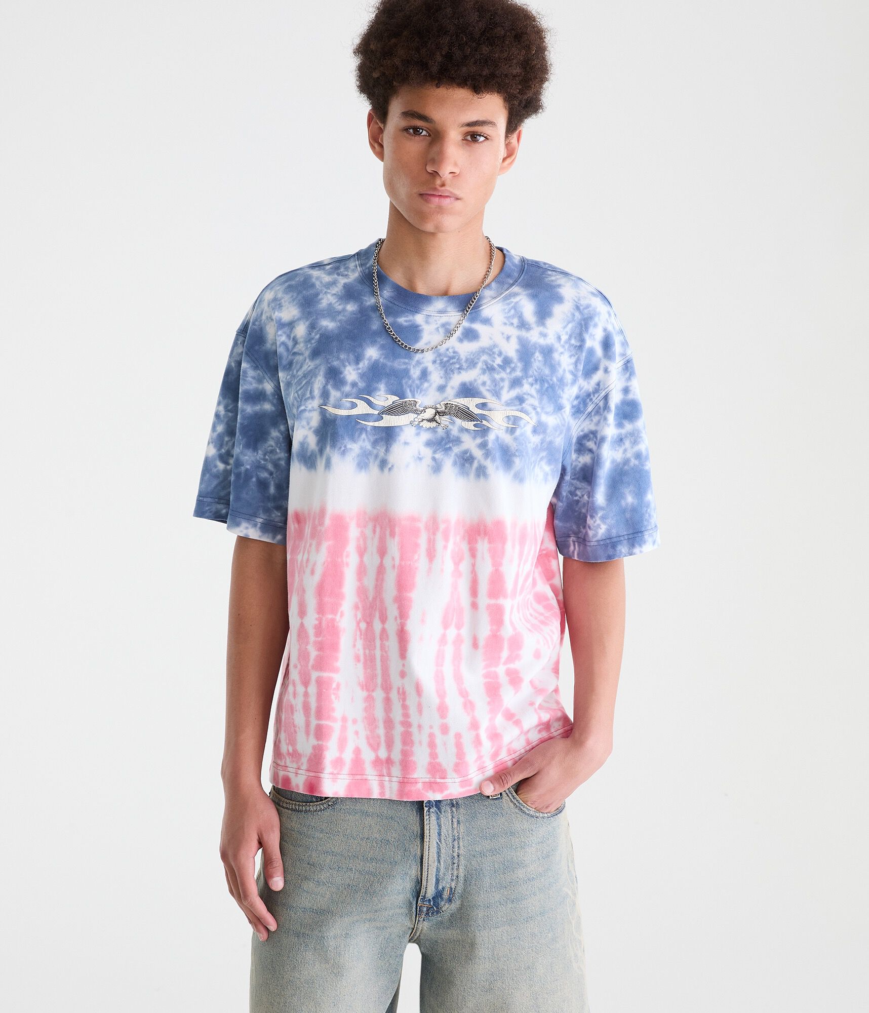 Eagle Tattoo Americana Tie-Dye Graphic Tee