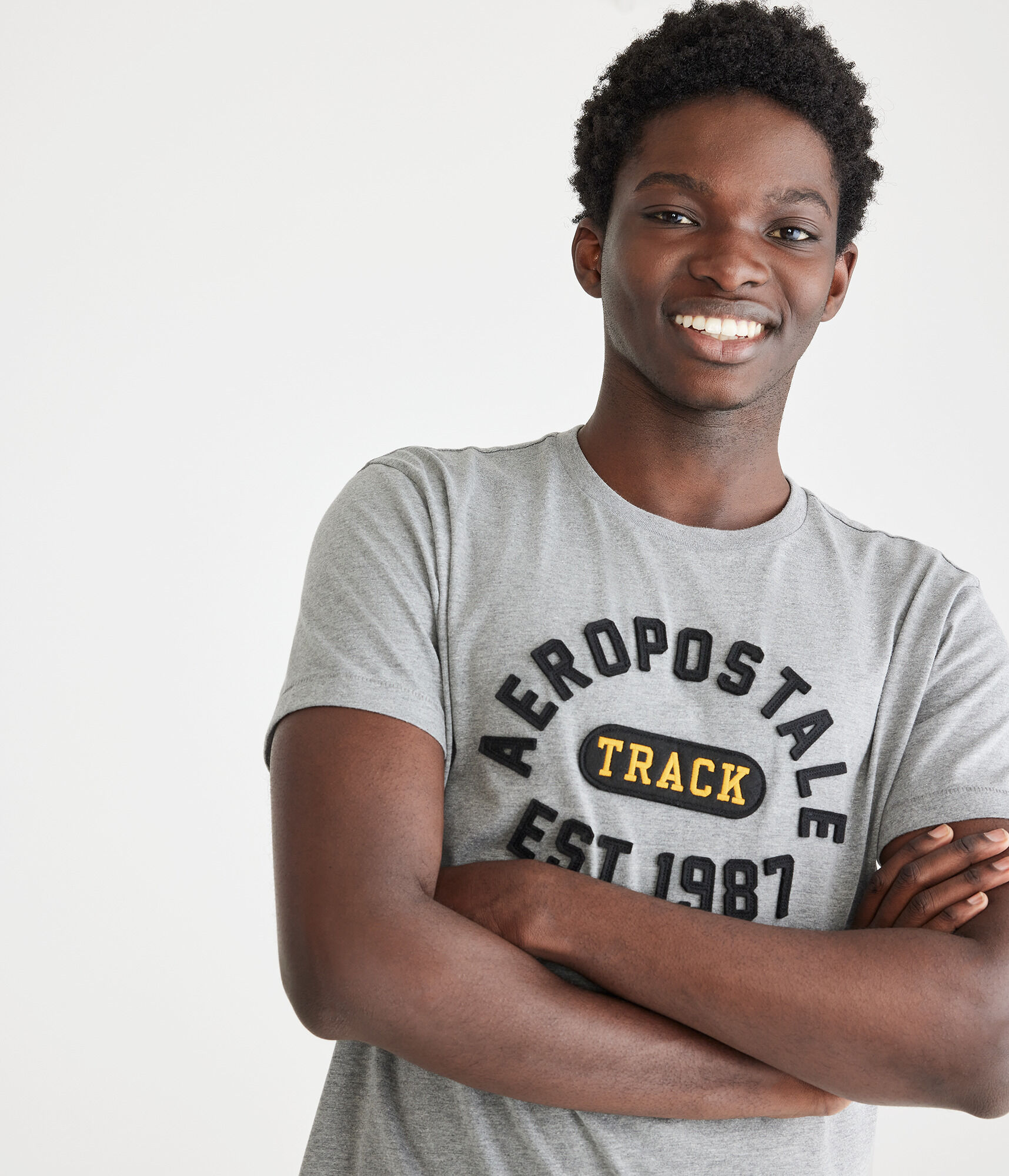 Aeropostale Track Appliqu&eacute; Graphic Tee