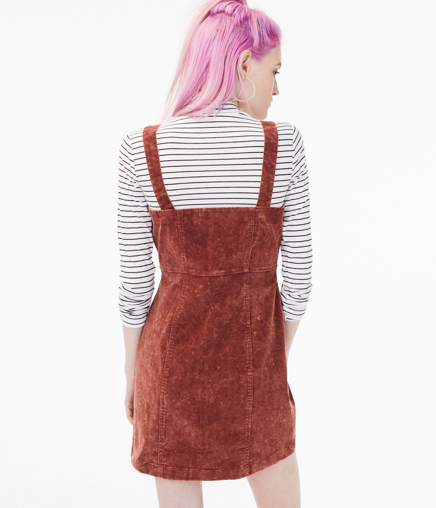 corduroy button front dress