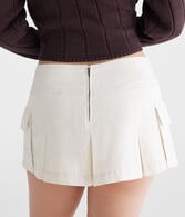 Low-Rise Pleated Cargo Mini Skort