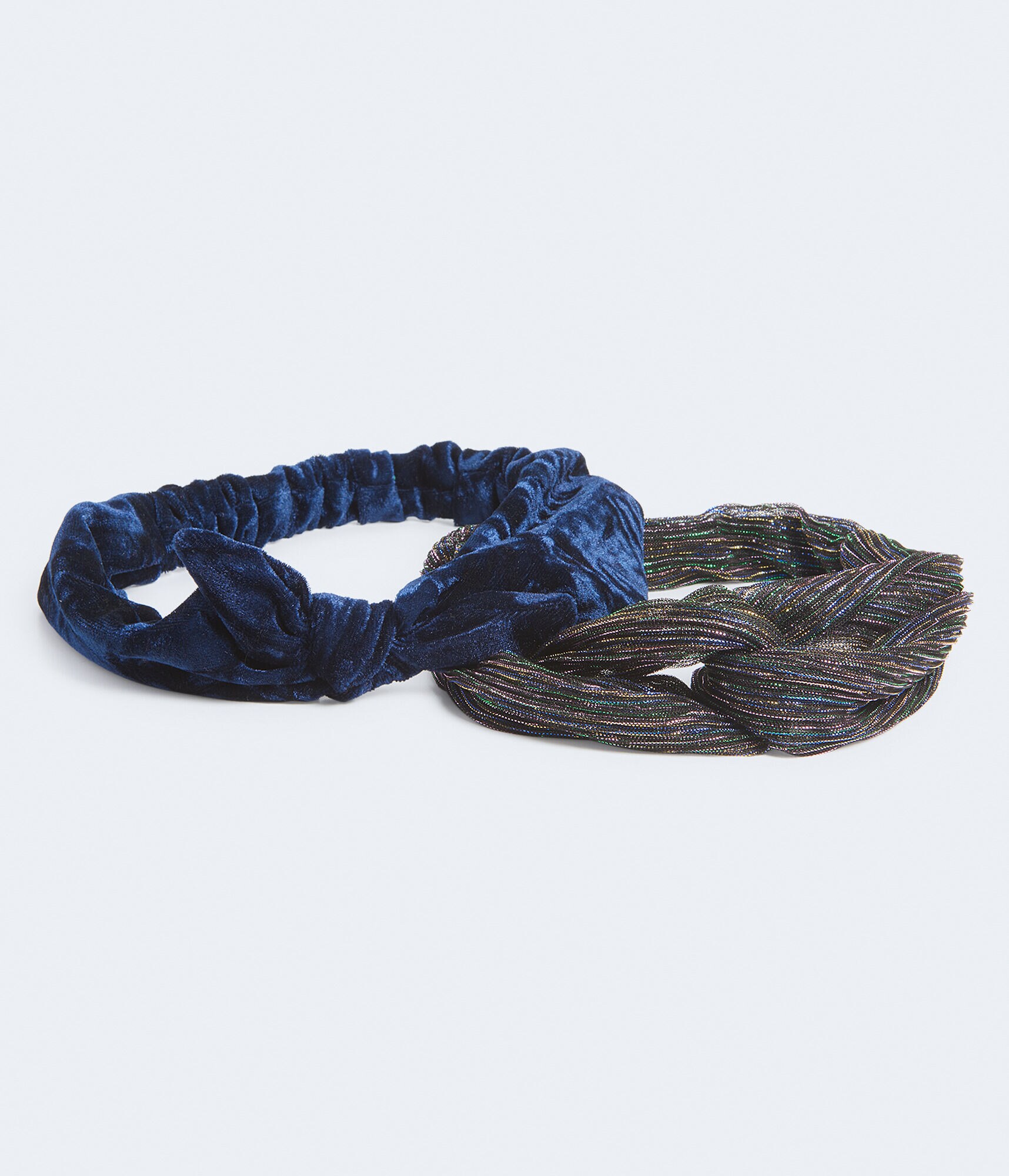 Textured Metallic &amp; Velvet Headband 2-Pack