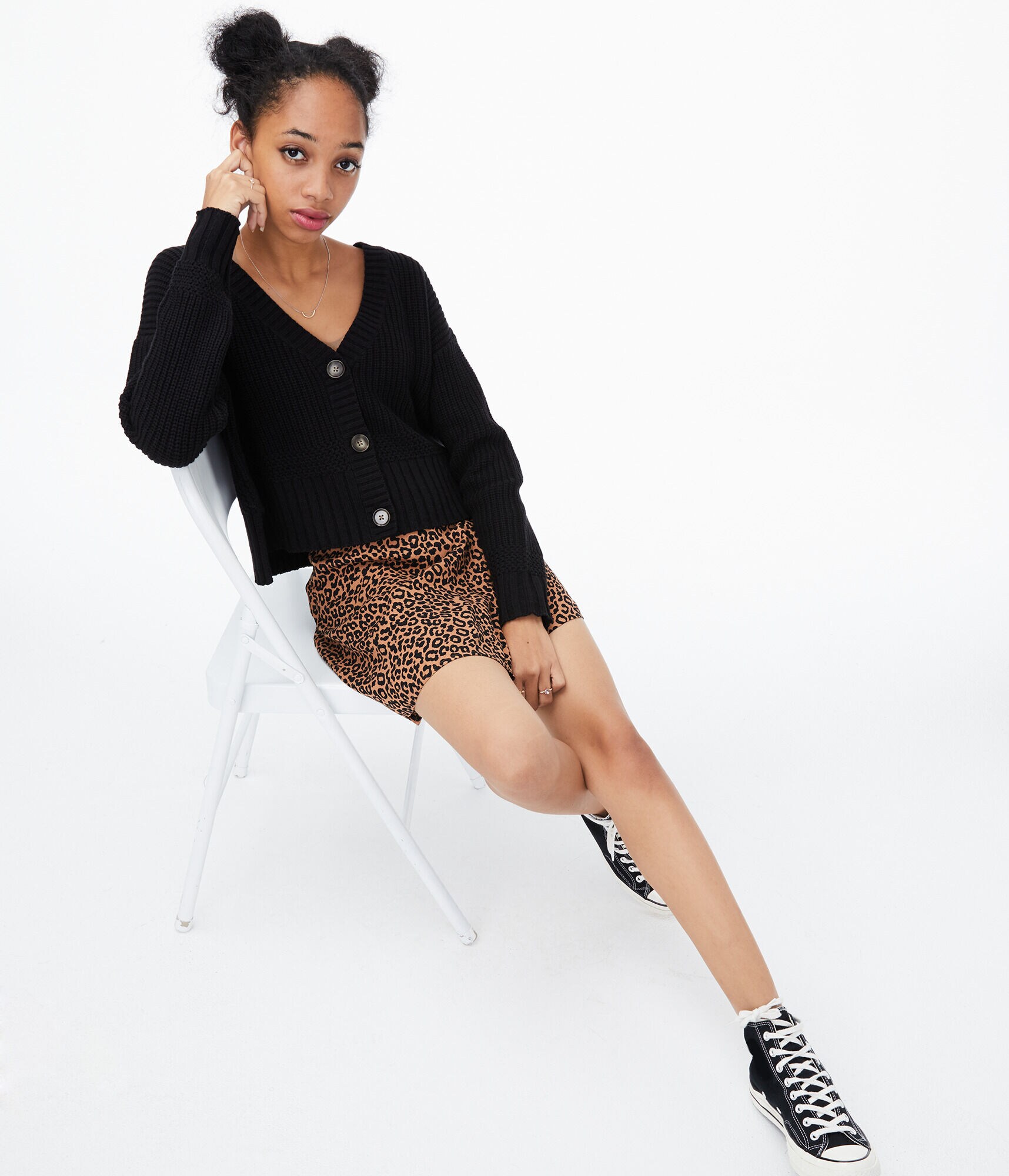 Ribbed Cropped Cardigan