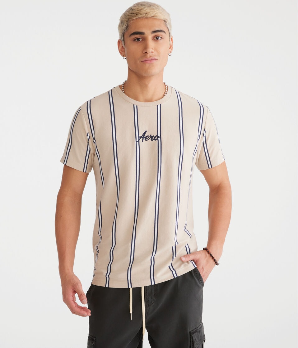Aero Vertical Stripe Graphic Tee