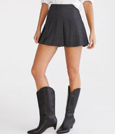 Pinstripe Pleated Mini Skirt