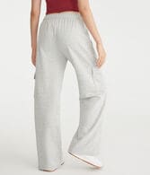 Low-Rise Cargo Wide Leg Sweatpants