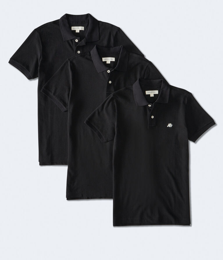 Eco A87 Logo Piqué Polo 3-Pack