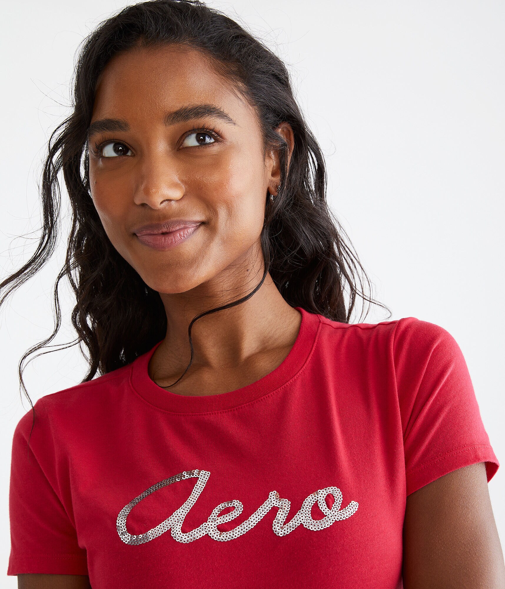 Aero Sequin Logo Graphic Tee