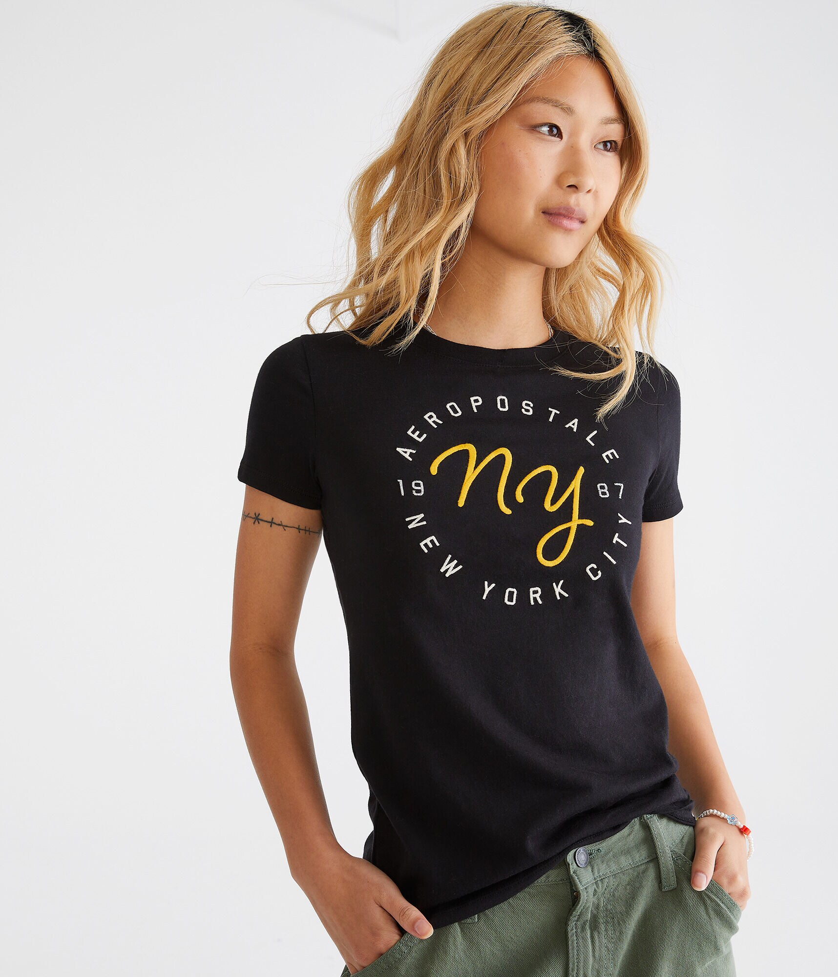 Aeropostale 1987 NY Circle Graphic Tee