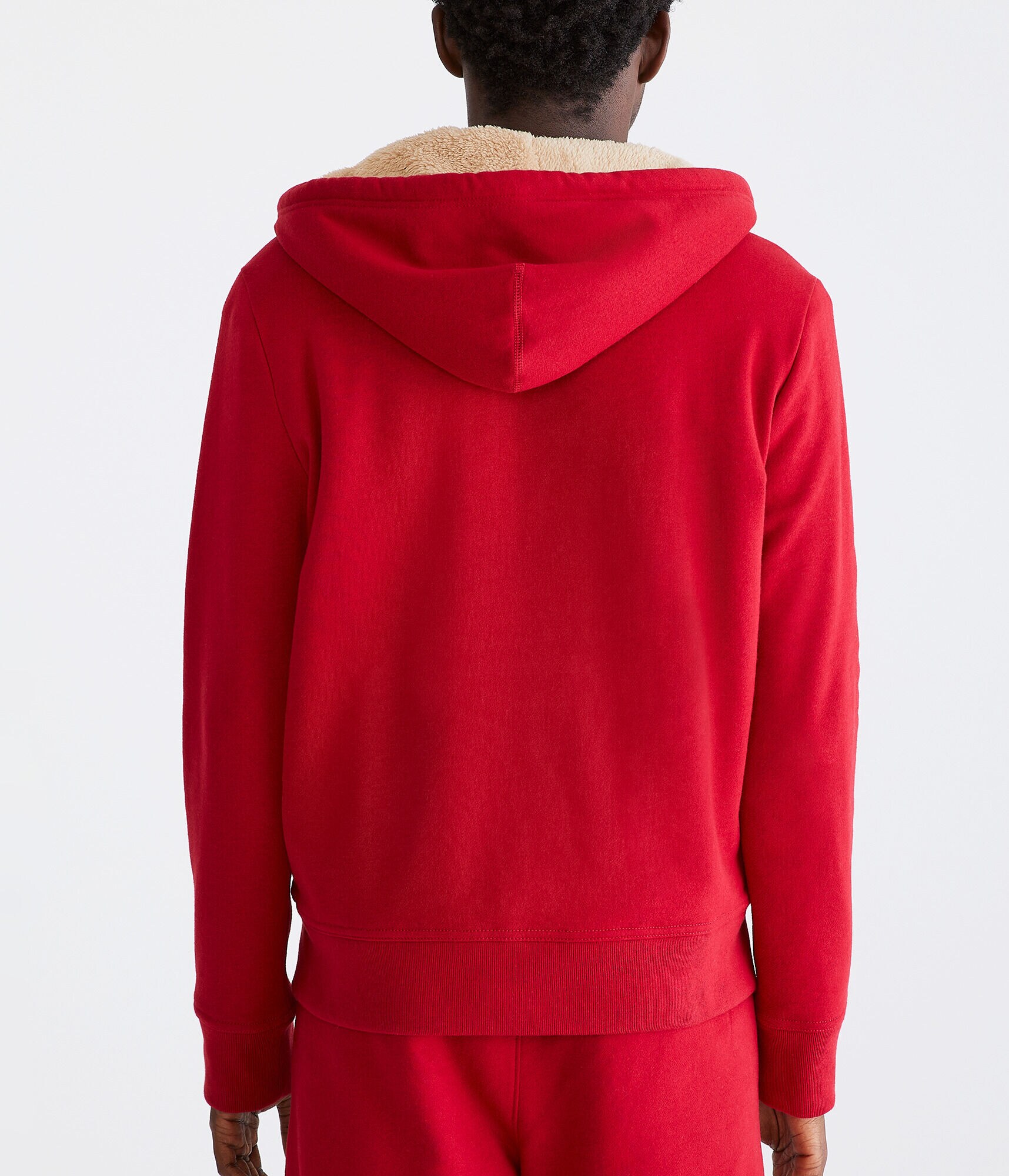 Aeropostale Logo Sherpa-Lined Full-Zip Hoodie